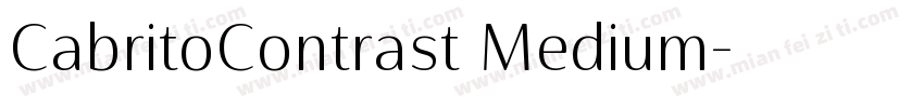 CabritoContrast Medium字体转换